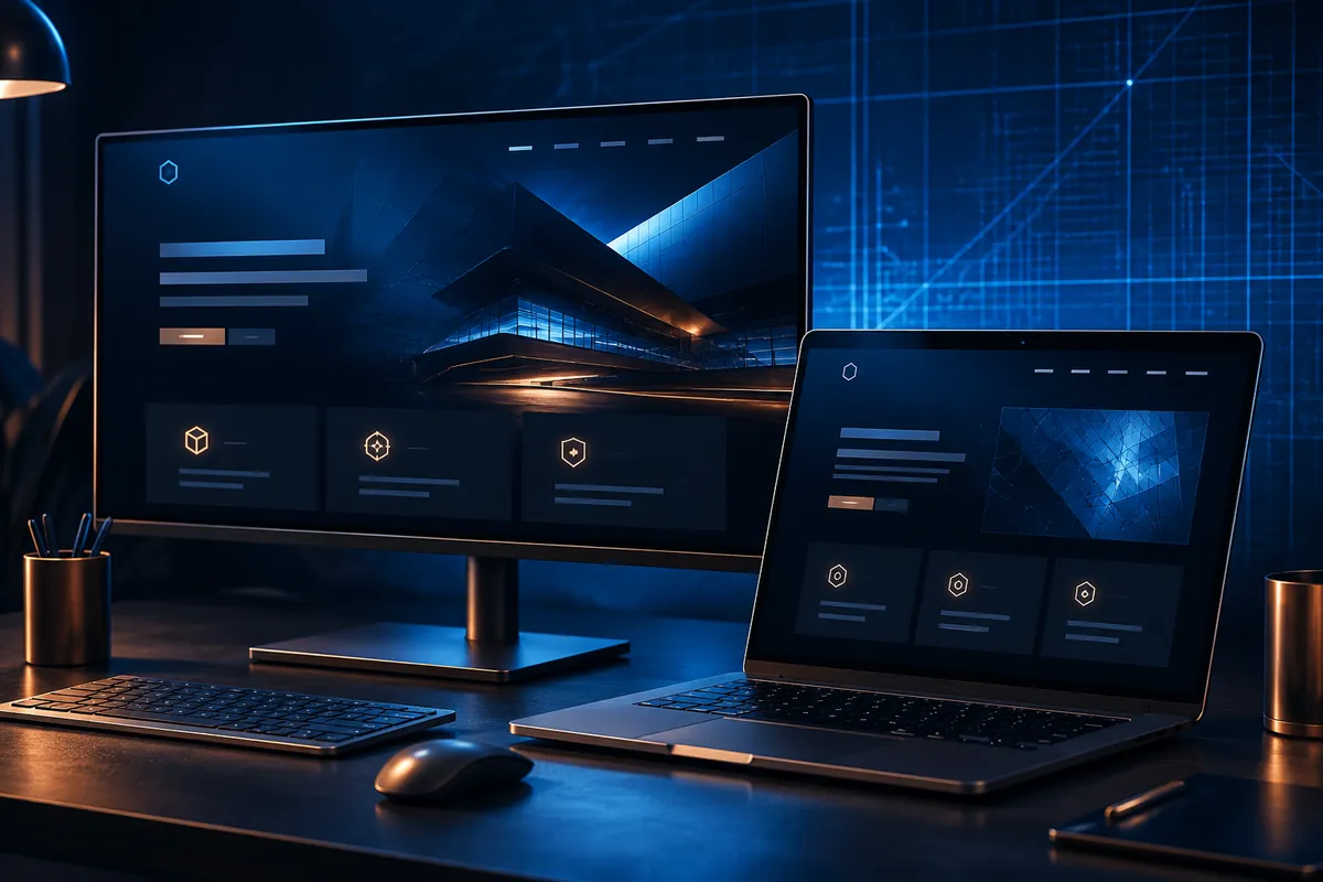 Beispiel-Darstellung einer Webseite – Webdesign von Blekic Services.