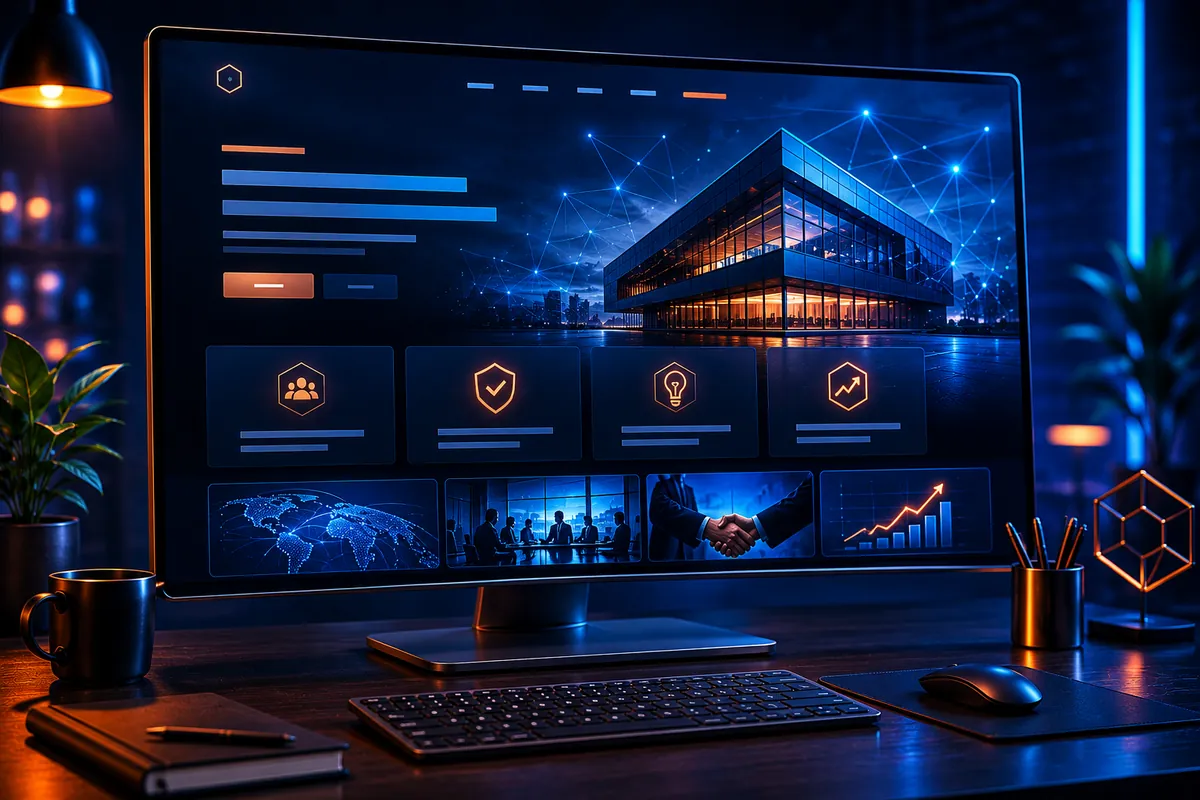 Beispiel einer Unternehmenswebseite – Webdesign von Blekic Services.